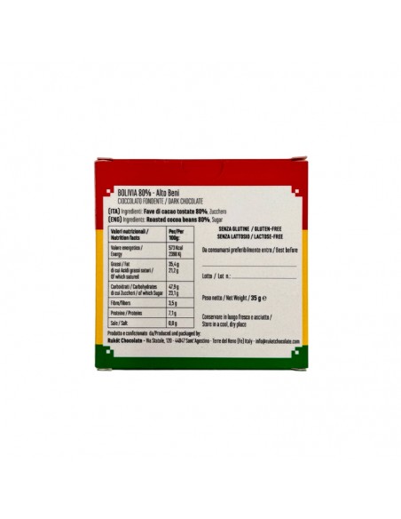 Rukét Chocolate - Cioccolato Fondente Bolivia Alto Beni 80% 35