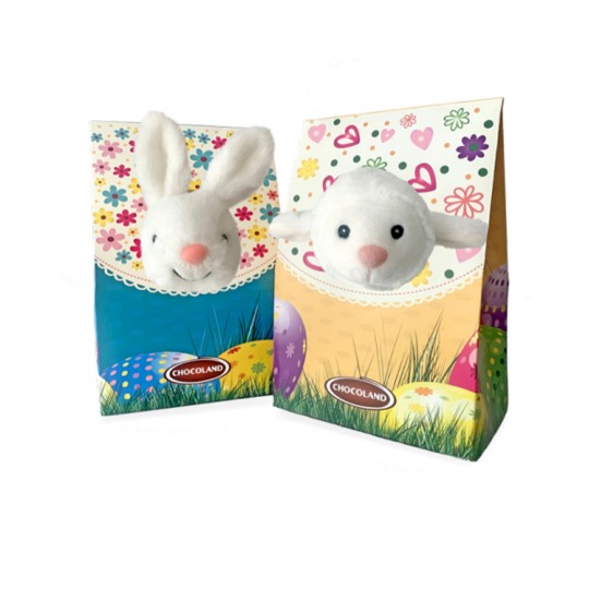 Chocoland - Peluche con uova e soggetti al latte 100 gr